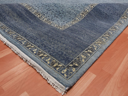 Modern / Contemporary hand-knotted wool rug in Blue, 12' x 15'4", SKU O075170 (view 7)
