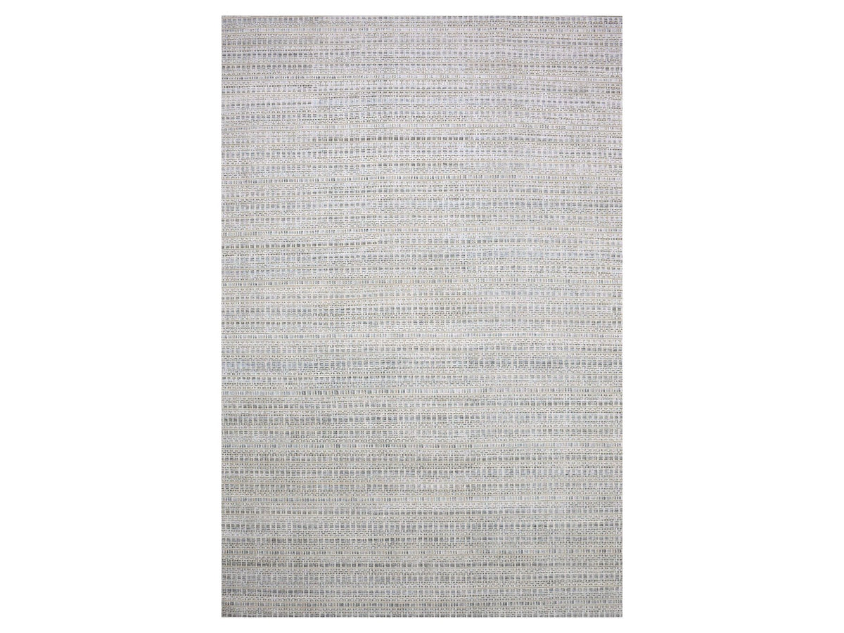 Modern / Contemporary hand-knotted wool/silk rug in Gray, 14'0" x 20'4", SKU O075173