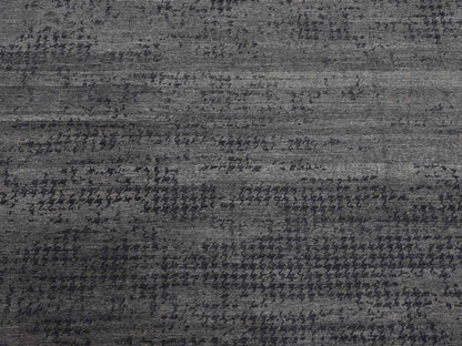 Modern / Contemporary hand-knotted silk rug in Gray, 8' x 10'1" — SKU O075179 (view 8)