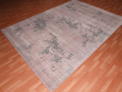 Pink 8'9" x 12'2" Modern / Contemporary Hand knotted Silk Rug - Sku: O075180