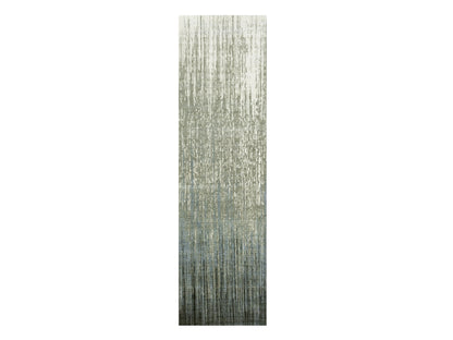 Modern / Contemporary hand-knotted wool runner in Gray, 2'6" x 10'2" — SKU O075183