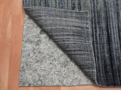 Modern / Contemporary hand-knotted wool runner in Gray, 2'6" x 10'2" — SKU O075184 (view 3)