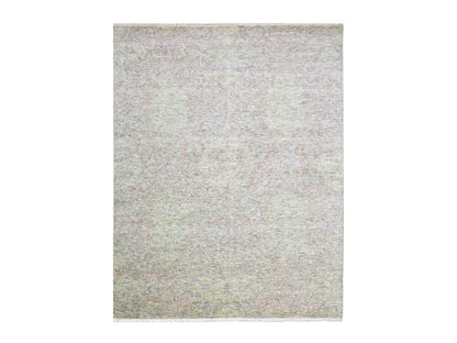 Modern / Contemporary hand-knotted wool rug in Gray, 8' x 10'2" — SKU O075185