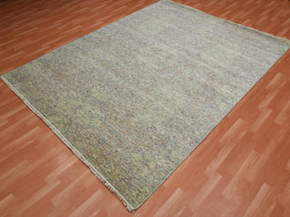 Modern / Contemporary hand-knotted wool rug in Gray, 8' x 10'2" — SKU O075185 (view 3)
