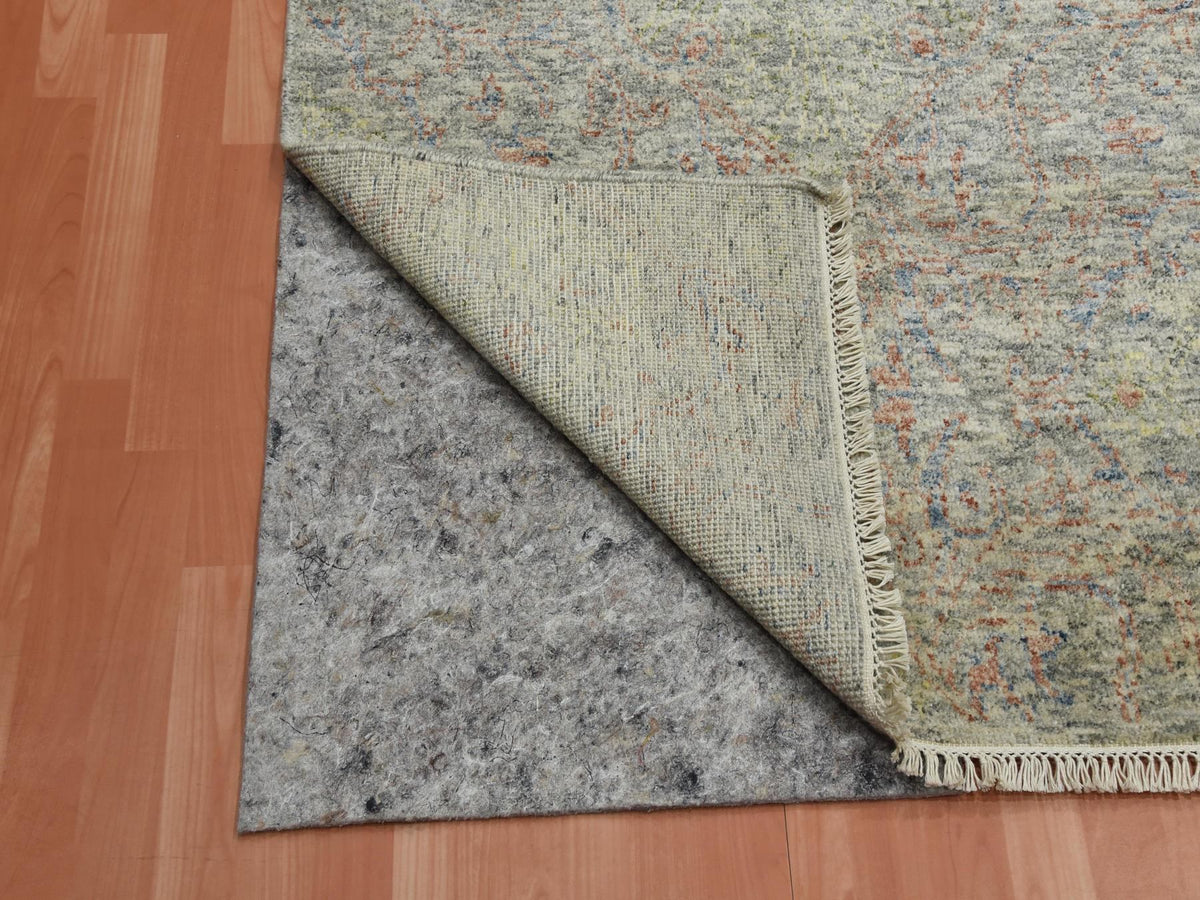 Modern / Contemporary hand-knotted wool rug in Gray, 8' x 10'2" — SKU O075185 (view 4)