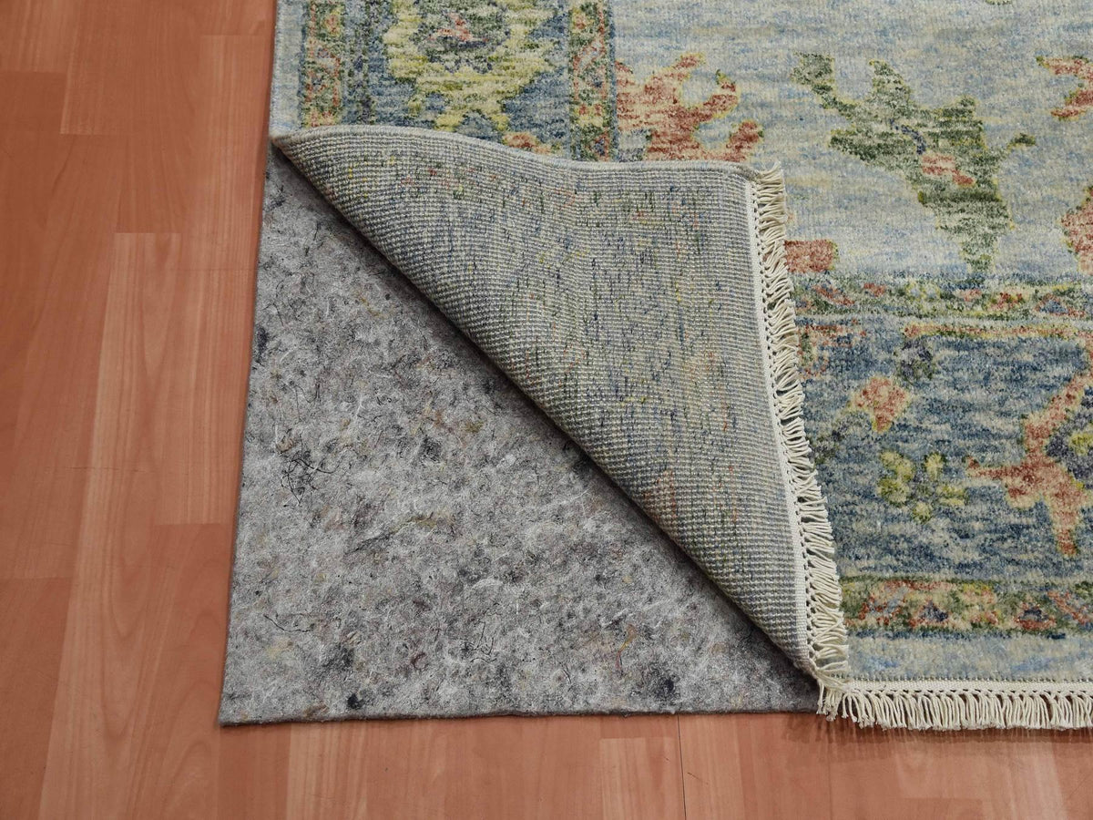 Oushak Oushak hand-knotted wool rug in Gray & Blue, 8' x 10' — SKU O075186 (view 4)