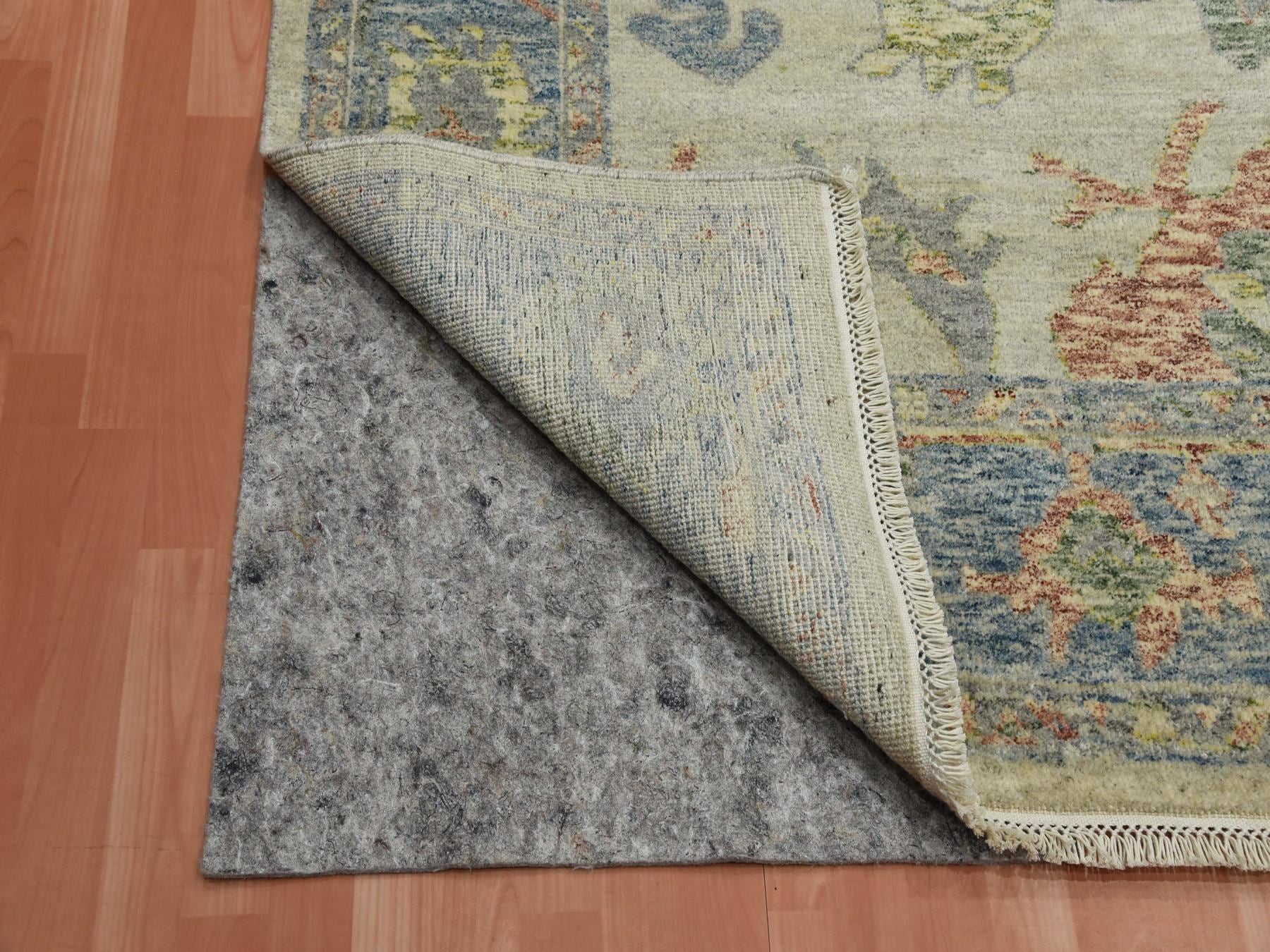 Oushak Oushak hand-knotted wool rug in Ivory & Blue, 8' x 9'9" — SKU O075188 (view 4)
