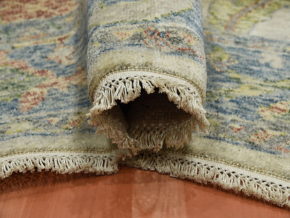 Oushak Oushak hand-knotted wool rug in Ivory & Blue, 8' x 9'9" — SKU O075188 (view 5)