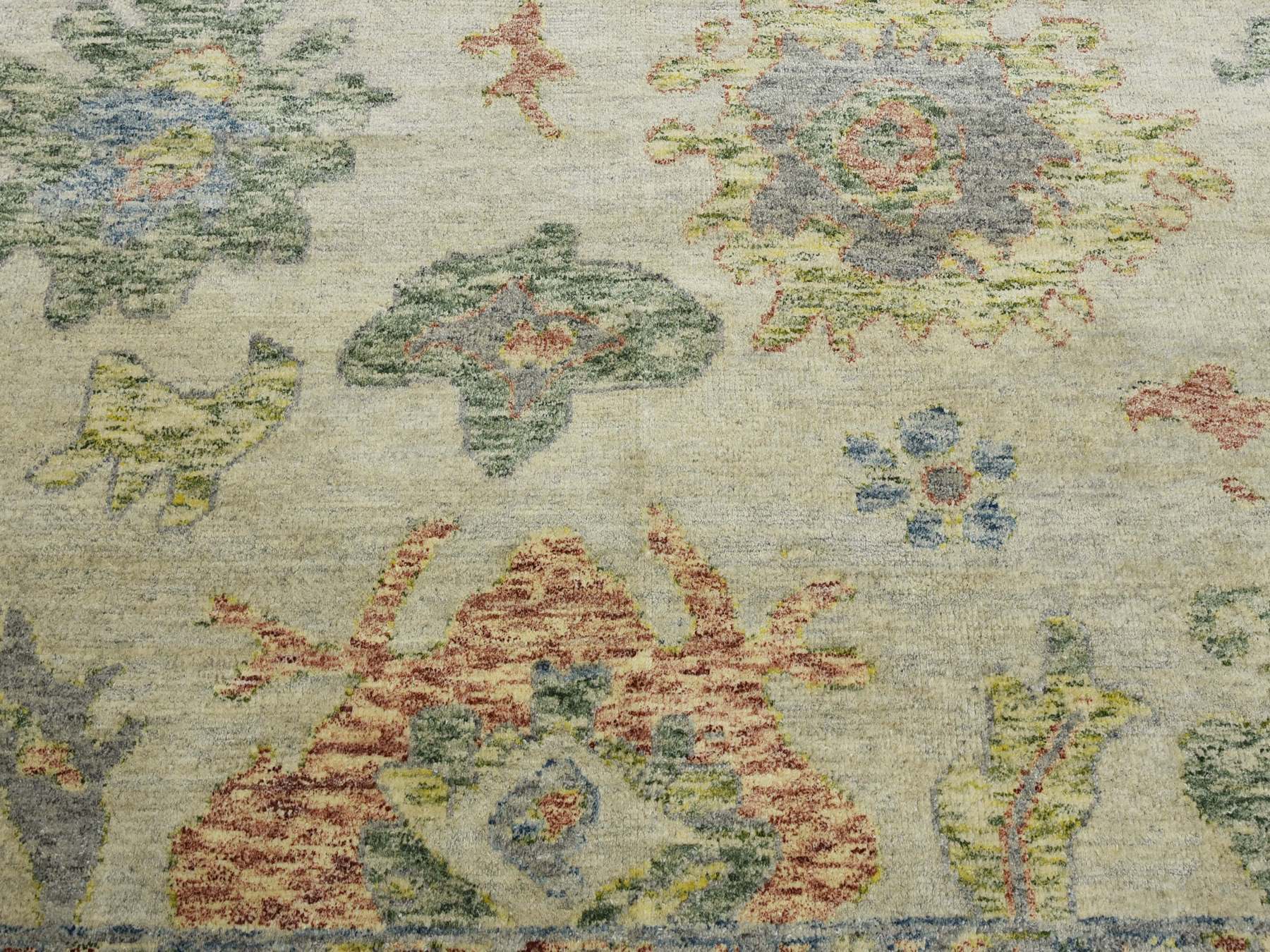 Oushak Oushak hand-knotted wool rug in Ivory & Blue, 8' x 9'9" — SKU O075188 (view 8)