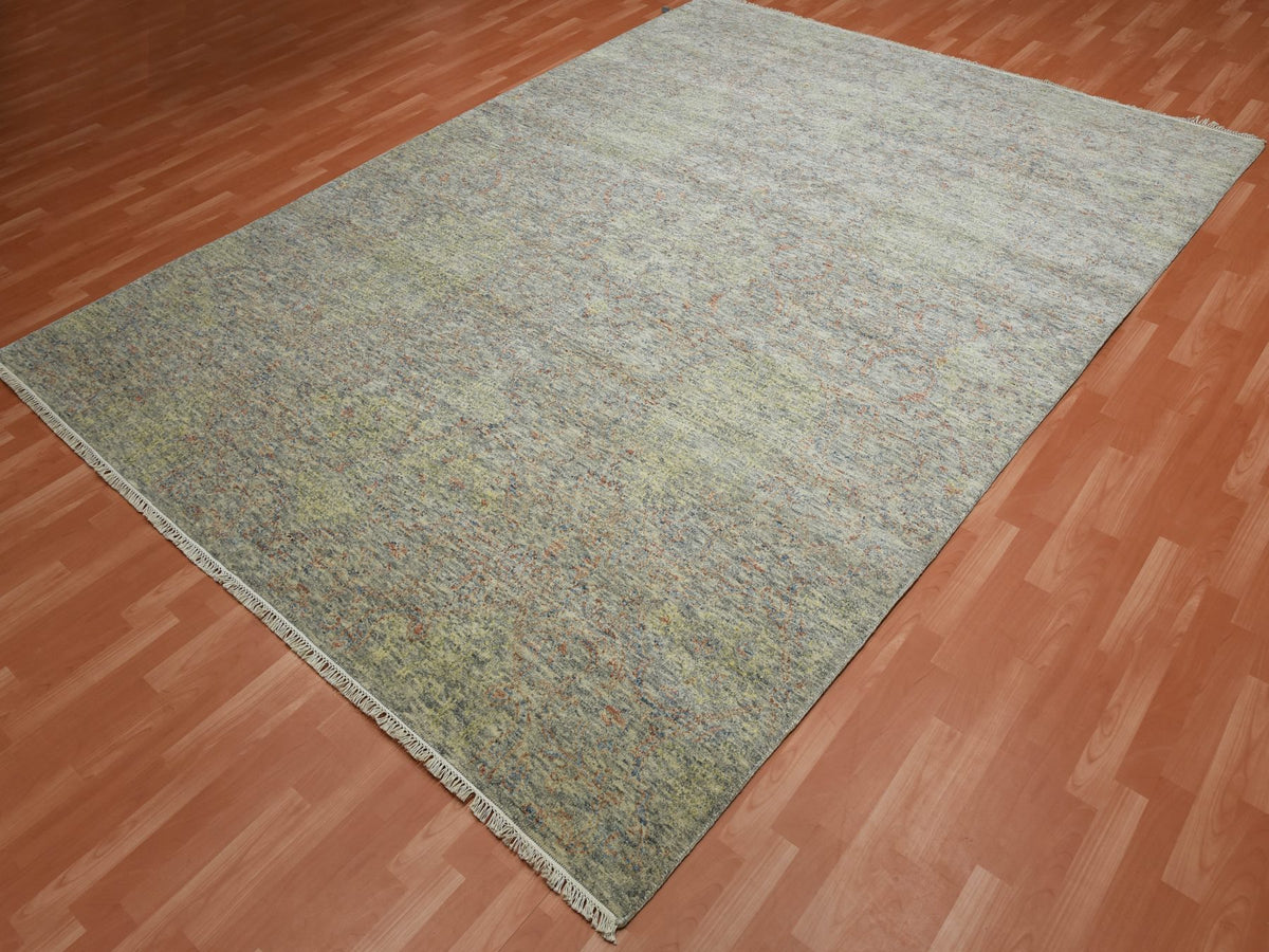 Modern / Contemporary hand-knotted wool rug in Multicolored, 8'10" x 12' — SKU O075189 (view 3)