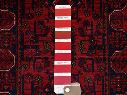 Tribal Tribal & Geometric hand-knotted wool runner in Red, 1'9" x 4'10" — SKU O0751 (view 4)