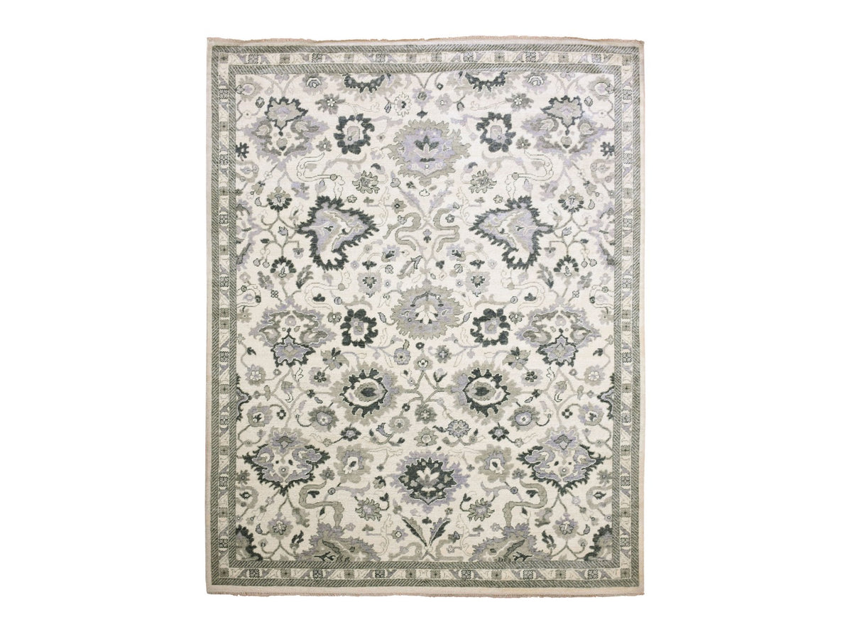Oushak Oushak hand-knotted wool rug in Ivory, 8'2" x 10'5" — SKU O075207