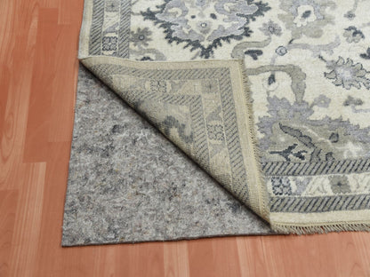 Ivory 8'2" x 10'5" Oushak And Peshawar Hand knotted Wool Rug - Sku: O075207