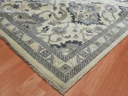 Oushak Oushak hand-knotted wool rug in Ivory, 8'2" x 10'5" — SKU O075207 (view 6)