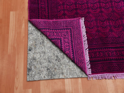 Overdyed 8'0" x 9'7" Vintage Hand knotted Wool Rug - Sku: O075212