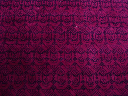 Agra Vintage hand-knotted cotton rug in Overdyed & Pink, 8' x 9'7" — SKU O075212 (view 8)
