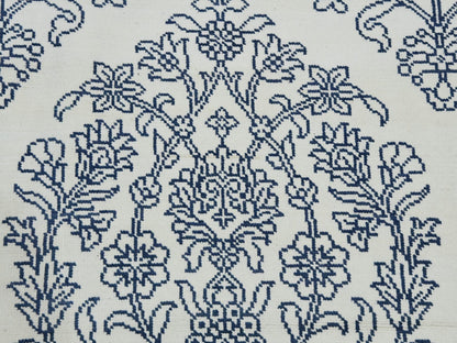 Agra Transitional hand-knotted cotton rug in Ivory, 8' x 9'9" — SKU O075215 (view 8)