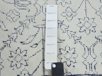 Agra Transitional hand-knotted cotton rug in Ivory, 9'1" x 11'10" — SKU O075217 (view 7)