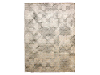 Ivory 9'10" x 14'1" Modern and Contemporary Hand knotted Silk Rug - Sku: O075220