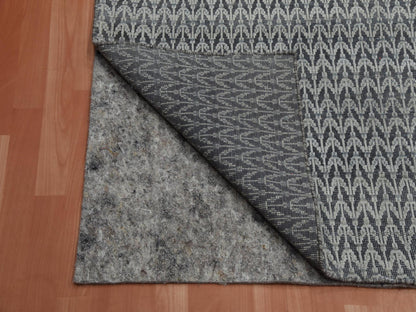 Modern / Contemporary hand-knotted wool/silk rug in Ivory, 8' x 10' — SKU O075222 (view 4)