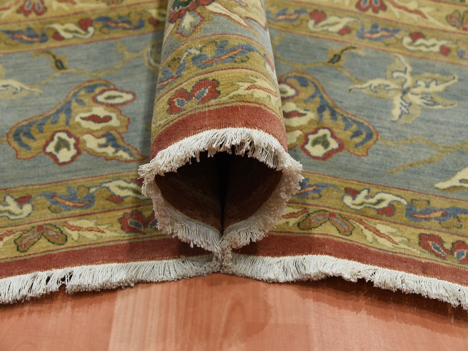 Sultanabad Fine Oriental hand-knotted wool rug in Red & Blue, 9'10" x 15'4" — SKU O075228 (view 5)