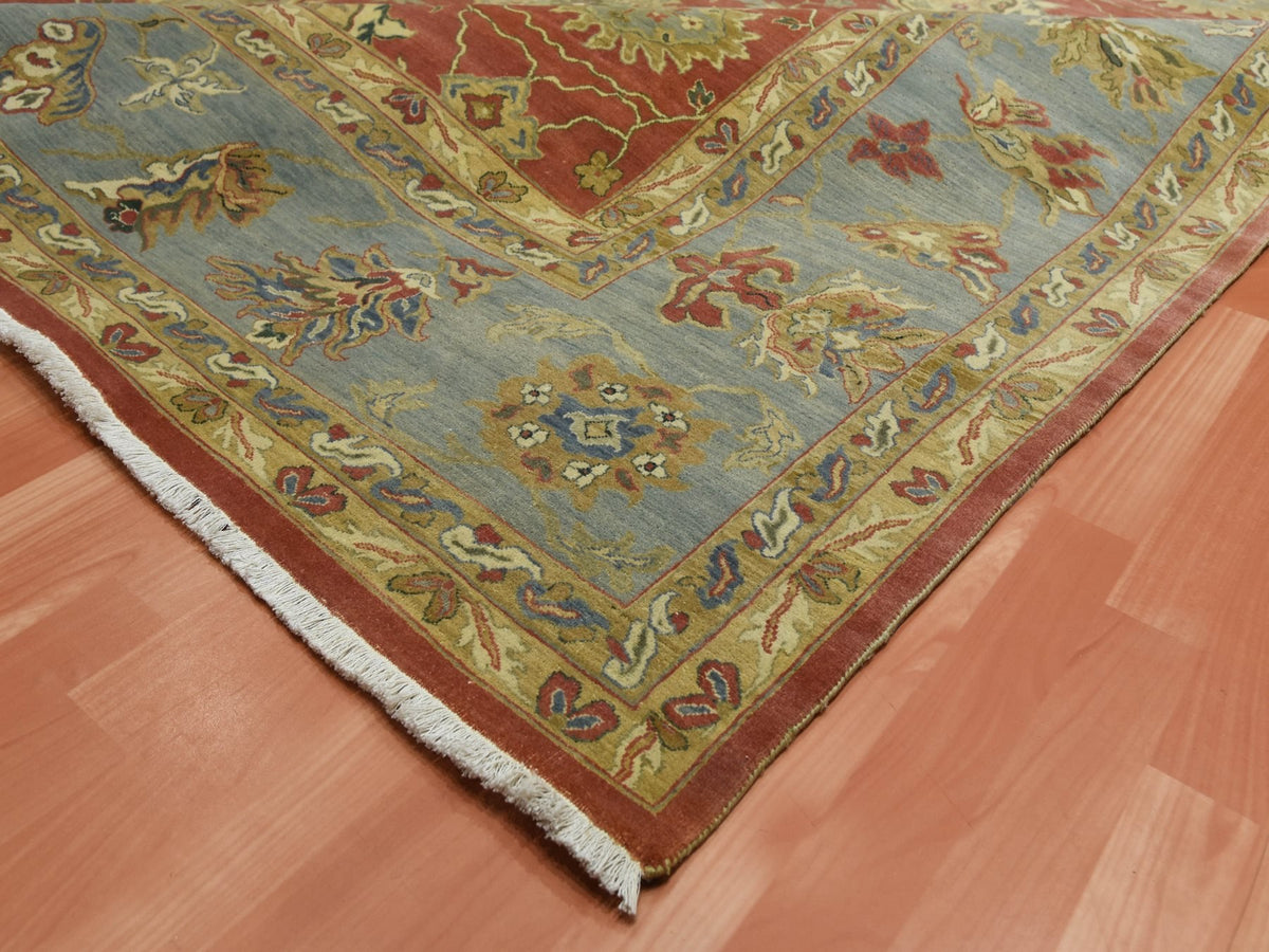 Sultanabad Fine Oriental hand-knotted wool rug in Red & Blue, 9'10" x 15'4" — SKU O075228 (view 6)