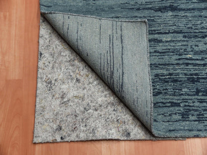 Blue 10'1" x 14'1" Modern and Contemporary Hand knotted Wool Rug - Sku: O075249