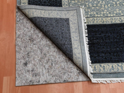 Blue 9'0" x 12'3" Modern and Contemporary Hand knotted Wool Rug - Sku: O075253