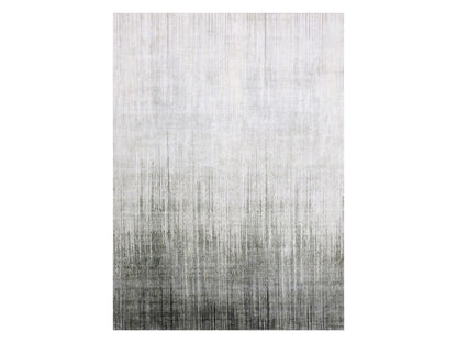 Modern / Contemporary hand-knotted wool/silk rug in Gray, 10' x 14' — SKU O075257