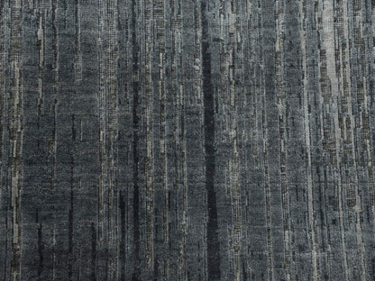 Modern / Contemporary hand-knotted wool/silk rug in Gray, 10' x 14' — SKU O075257 (view 9)
