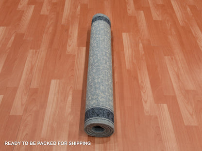 Blue 3'1" x 5'1" Modern and Contemporary Hand knotted Wool Rug - Sku: O075258
