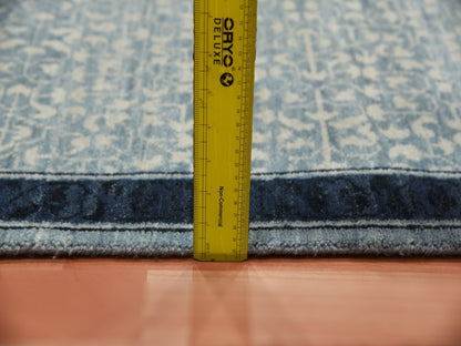 Blue 3'1" x 5'1" Modern and Contemporary Hand knotted Wool Rug - Sku: O075258