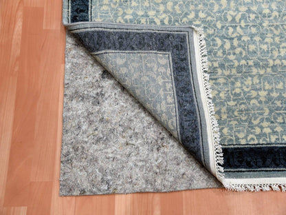 Blue 3'1" x 5'2" Modern and Contemporary Hand knotted Wool Rug - Sku: O075259