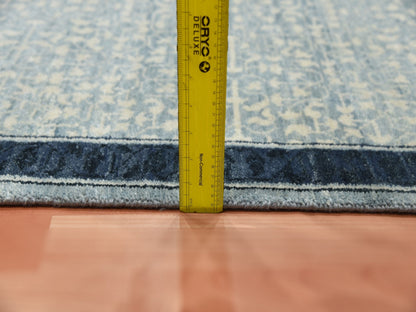 Blue 3'1" x 5'2" Modern and Contemporary Hand knotted Wool Rug - Sku: O075259