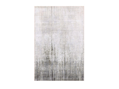 Grey 3'0" x 5'3" Modern / Contemporary Hand knotted Wool/Silk Rug - Sku: O075262