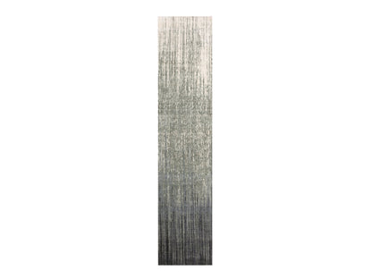 Modern / Contemporary hand-knotted wool runner in Gray, 2'6" x 12'6" — SKU O075263