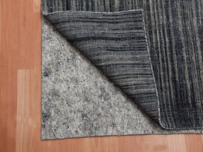 Modern / Contemporary hand-knotted wool runner in Gray, 2'6" x 12'6" — SKU O075263 (view 3)