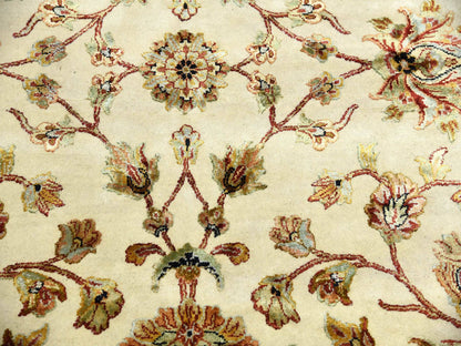 Ivory 8'1" x 10'0" Rajasthan Hand knotted Wool/Silk Rug - Sku: O075272