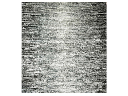 Black 6'0" x 6'1" Modern and Contemporary Hand knotted Wool/Silk Rug - Sku: O075284