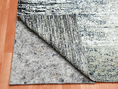 Black 6'0" x 9'0" Modern and Contemporary Hand knotted Wool/Silk Rug - Sku: O075285