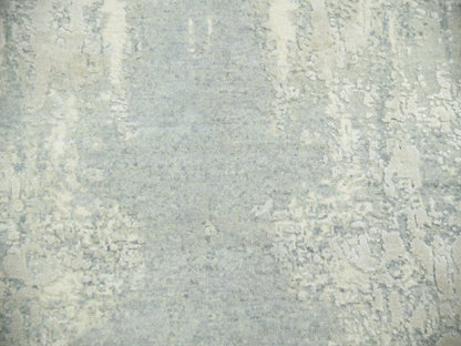 Grey 9'0" x 12'1" Modern / Contemporary Hand knotted Wool/Silk Rug - Sku: O075289