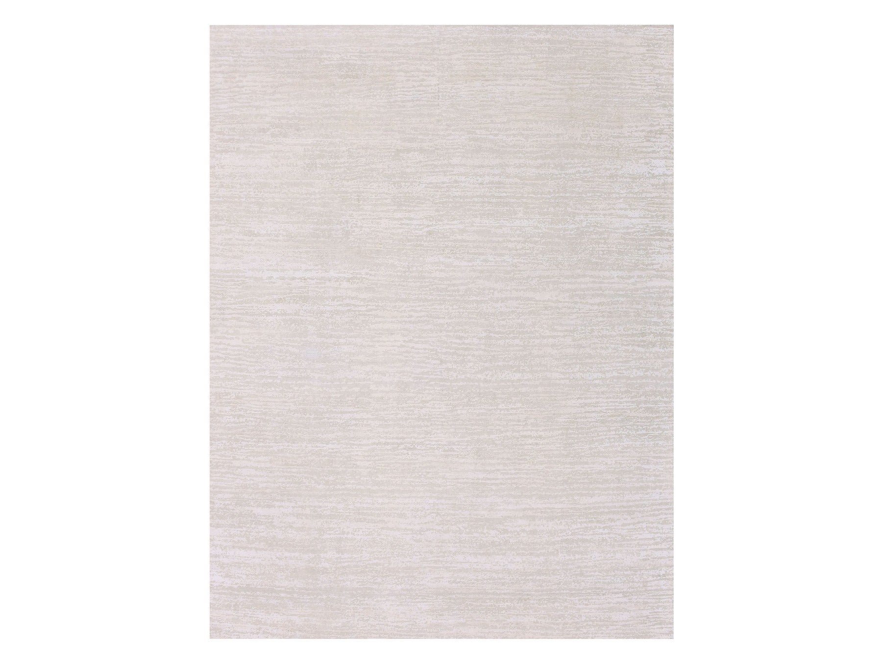 Modern / Contemporary hand-knotted wool/silk rug in Ivory, 8'10" x 11'10" — SKU O075298