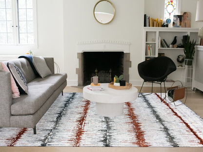 Modern / Contemporary hand-knotted wool/silk rug in Gray, 10'2" x 13'11" — SKU O075299 (view 2)