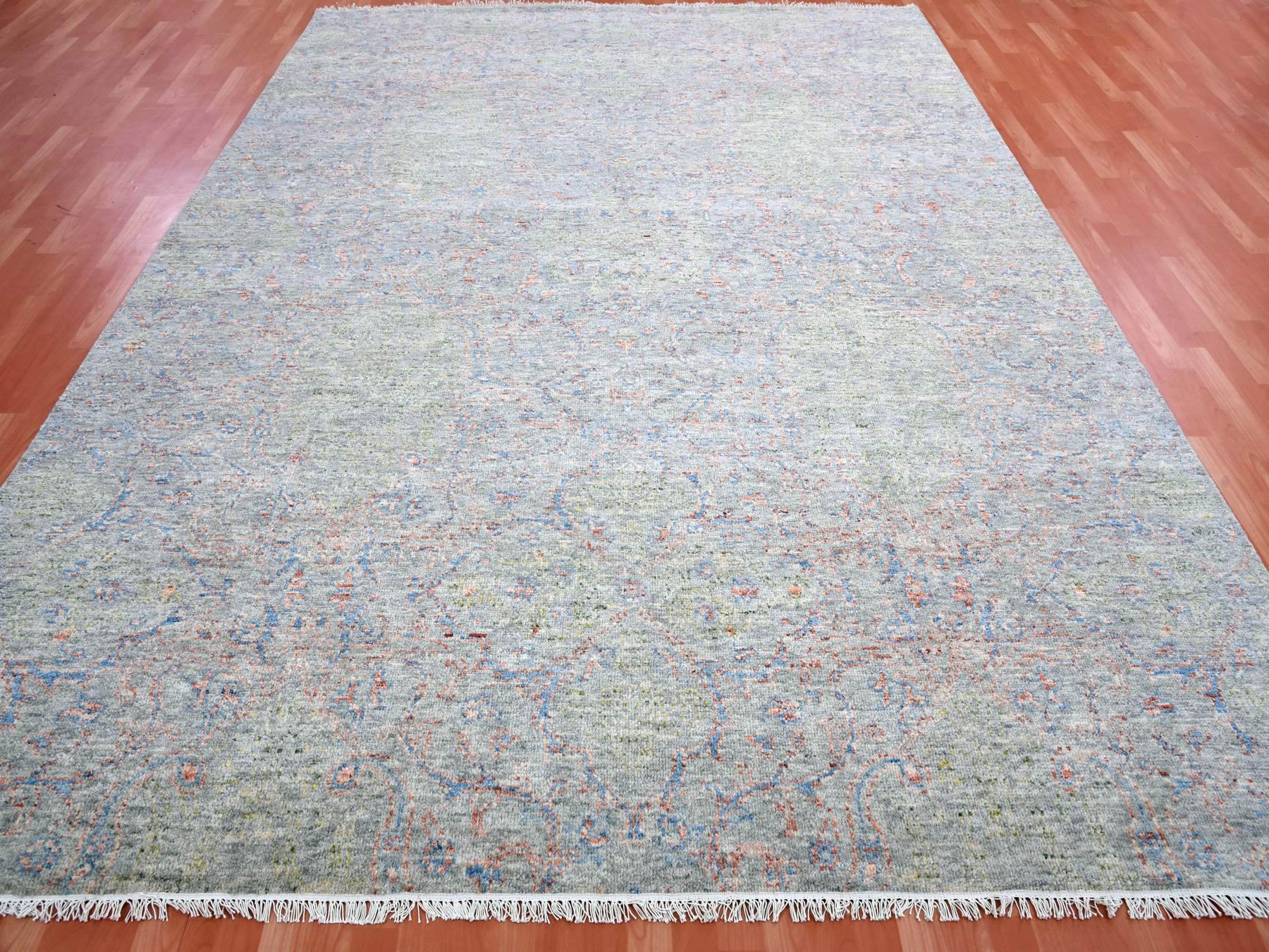Oushak Oushak hand-knotted wool rug in Gray, 9'1" x 12'1" — SKU O075303 (view 2)