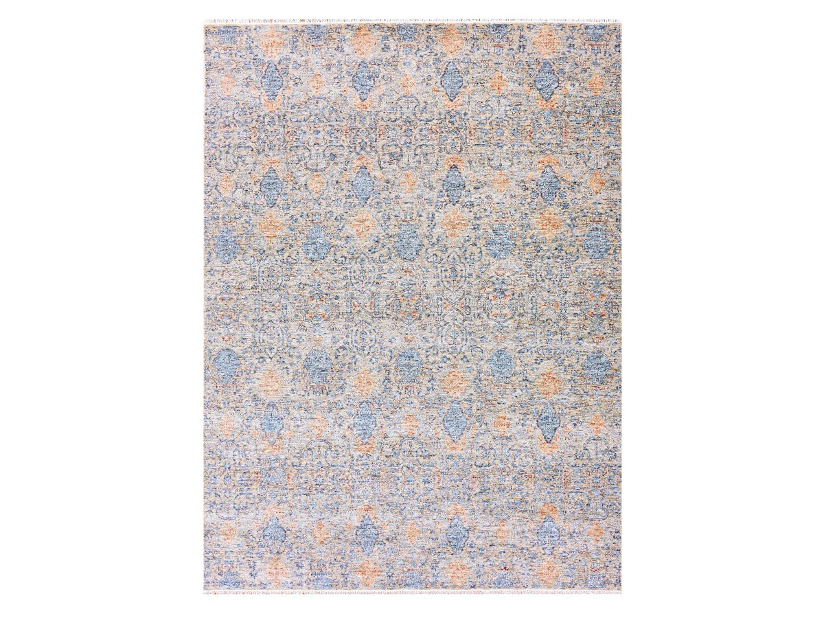 Modern / Contemporary hand-knotted wool rug in Gray, 9' x 12'4" — SKU O075306