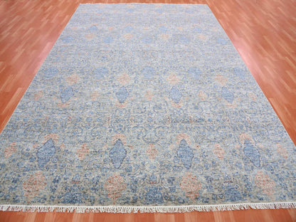 Modern / Contemporary hand-knotted wool rug in Gray, 9' x 12'4" — SKU O075306 (view 2)