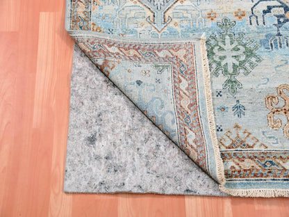 Oushak hand-knotted wool rug in Blue, 9' x 11'10" — SKU O075323 (view 4)
