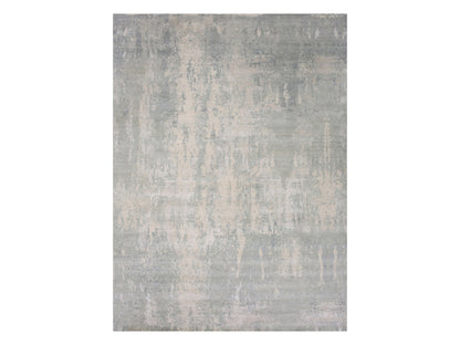 Grey 12'0" x 15'6" Modern / Contemporary Hand knotted Wool/Silk Rug - Sku: O075331