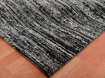Grey 10'1" x 10'1" Modern / Contemporary Hand knotted Wool/Silk Rug - Sku: O075340