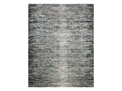 Modern / Contemporary hand-knotted wool/silk rug in Black, 7'11" x 10'3", SKU O075344